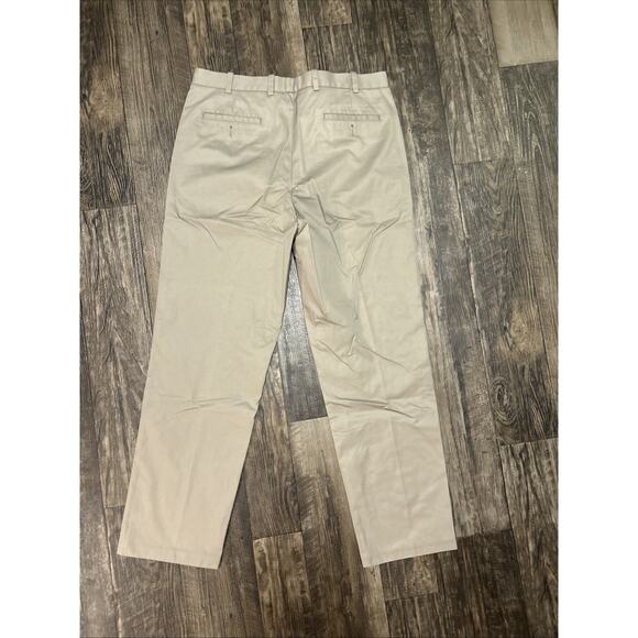 John W. Nordstrom Flat Front Khaki Pants 100% Supima Cotton Mens 38x32 - Picture 4 of 4